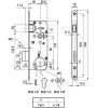 Elzett bevésőzár 7cm 40/90 1 kulcsos magnet midi 7n inox