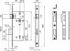 Elzett bevéső zár 7cm 45/90/8mm 2 kulcsos fogaz.dose 3411-f