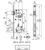 Elzett cilinderes bevésőzár 7cm 40/90 z.n. midi 7-c midi 7-c