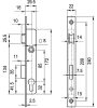 Elzett portálzár 3cm zárb.nélkül doboz 3398/27 test