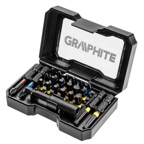 Graphite bit készlet tartóban színkódos 23db