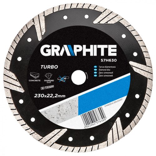 Graphite gyémánt vágótárcsa 230 turbo 3,1mm