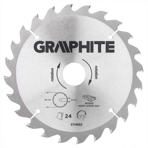 Graphite kőrfűrészlap 185x30mm hm 24fog