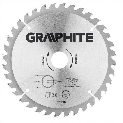 Graphite kőrfűrészlap 205x30mm hm 36fog