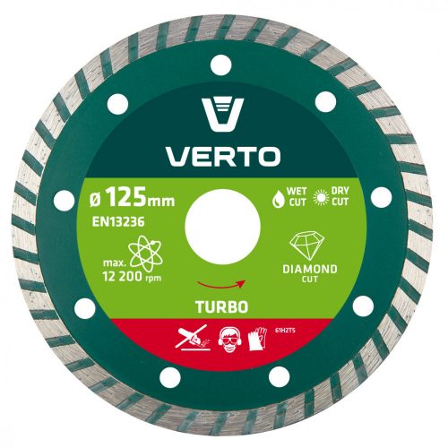 Verto gyémánt vágótárcsa 125mm turbo