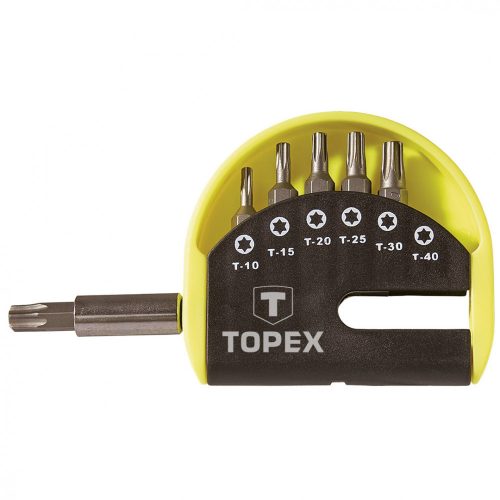 Topex bit készlet torx 7r.tartó + 6bit t10-40