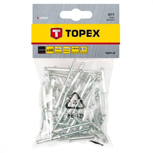 Topex popszegecs 4.0x8mm 50db