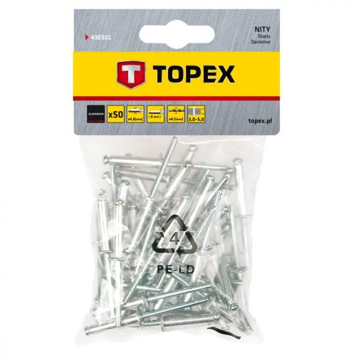 Topex popszegecs 4.8x8mm 50db