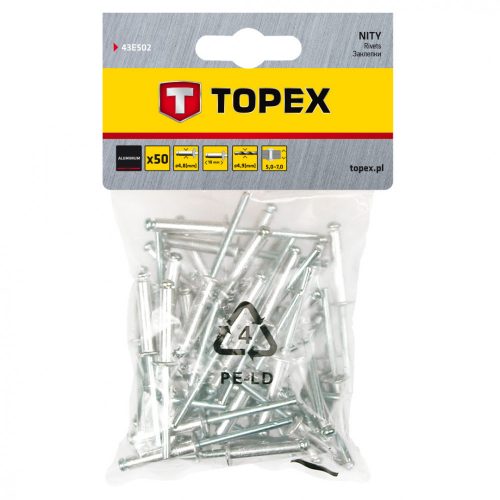 Topex popszegecs 4.8x10mm 50db