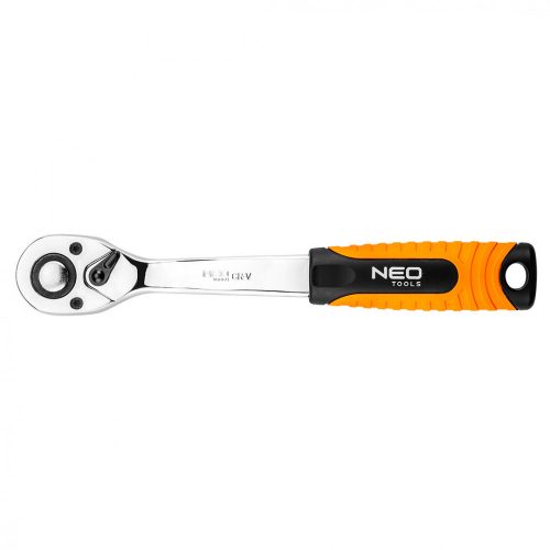 Neo Tools racsnis hajtókar 3/8"195mm váltós 72 fog