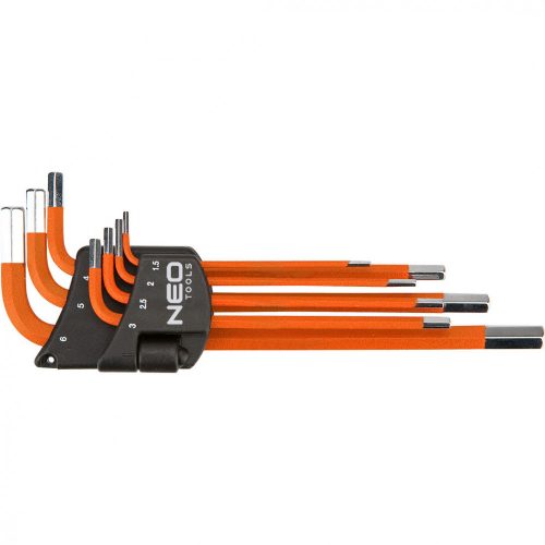 Neo Tools imbuszkulcs készlet 7r. 1,5-6mm narancs