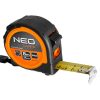 Neo Tools mérőszalag 8m/25mm gumis mágneses